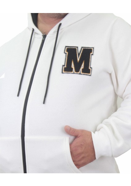 Mocgrande Büyük Beden Fermuarlı Sweat M 23217 Ekru fırsatları