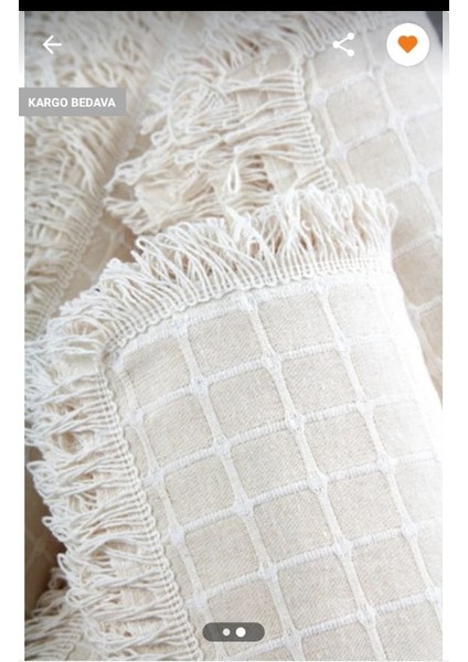 Pamuklu Buldan Işi Çekyat Örtüsü (180*220 Cm)