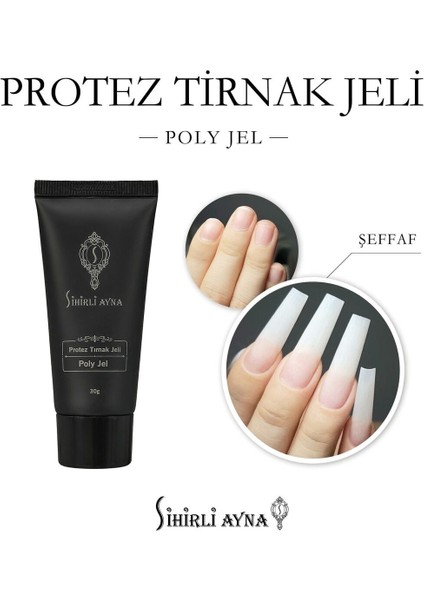 Protez Tırnak Poly Jel Uzatma Jeli Şeffaf 30G