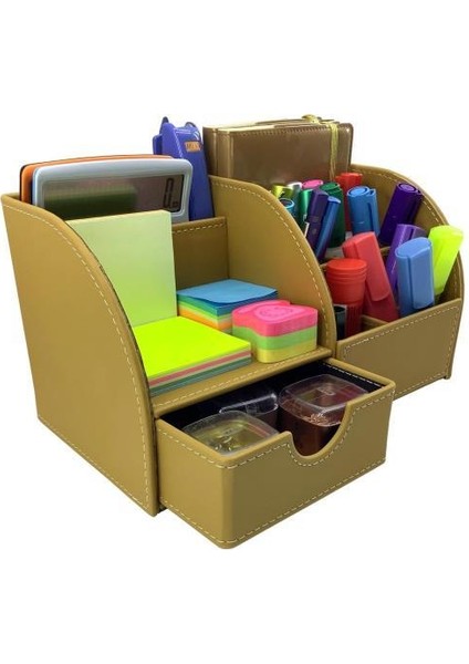 Masaüstü Düzenleyici Çekmeceli Organizer Kalemlik Pastel Safran ND 1058 modelleri