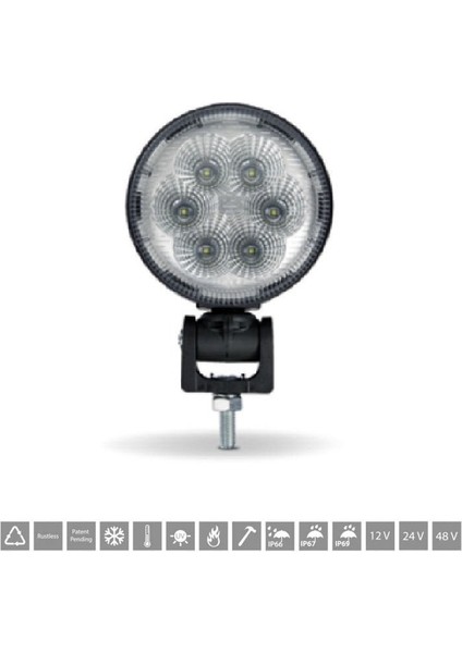 CR120CP LED Çalışma Lambası 5 Ledli 12-24V Uyumlu