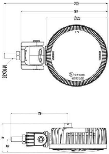 CR120CP LED Çalışma Lambası 5 Ledli 12-24V Uyumlu