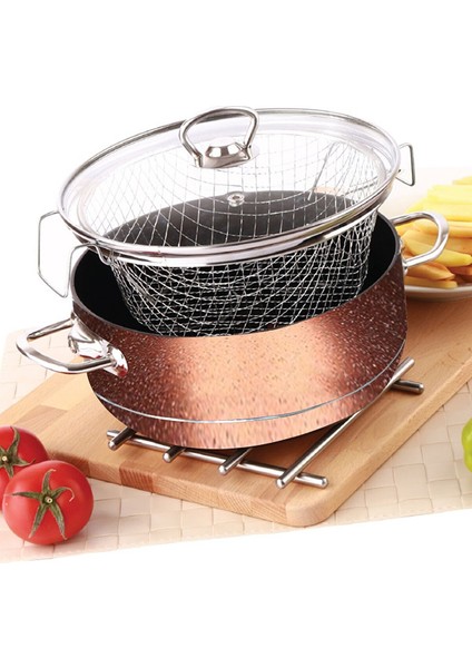 Kamelya Granit Fritöz Kızartma Tenceresi