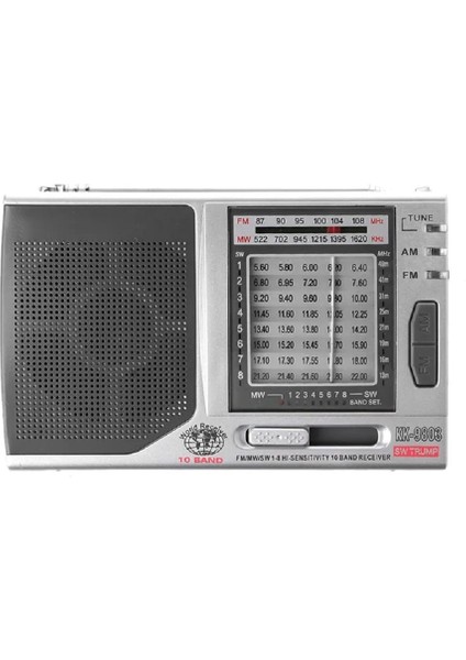 KK-9803 Taşınabilir Fm Radyo Küçük Boy Cep Radyosu Pilli Radyo Fm/mw/sw1