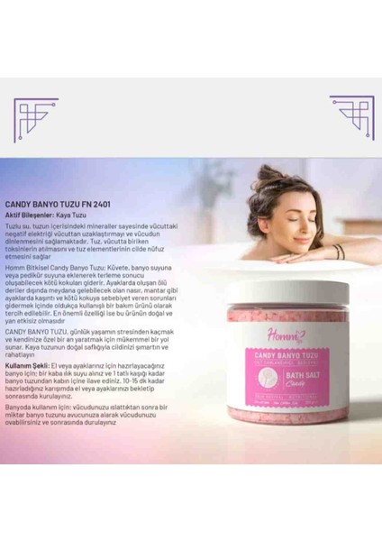 Homm Bitkisel Candy Banyo Tuz- Manikür&pedikür&banyo Için modelleri