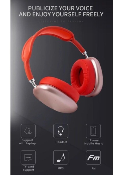 P9 Air Max Kablosuz Uyumlu 5.0 Mikrafonlu Bluetooth Kulakluk