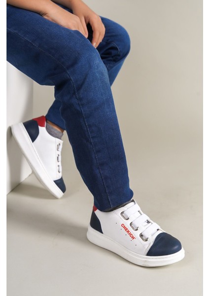 1007 Montana Çocuk Ayakkabı Lacivert-Beyaz-Kırmızı