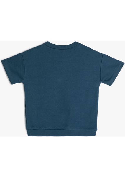 Slogan Baskılı Tişört Kısa Kollu Pamuklu fiyatları