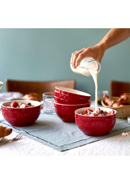 Seramik Kase 4'lü Set Kırmızı 14CM fiyatları