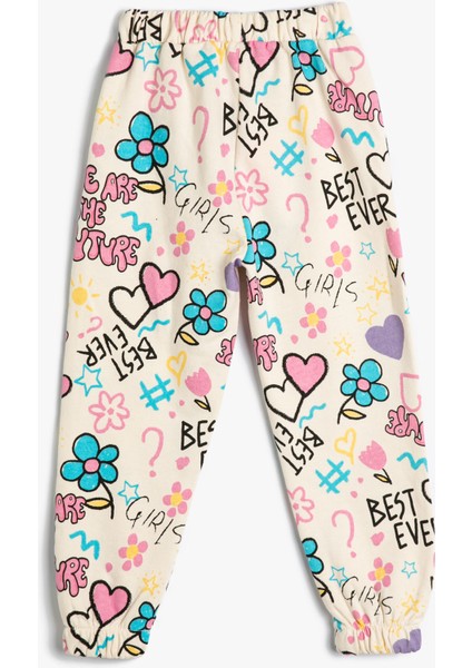 Jogger Eşofman Altı Baskılı Beli Lastikli Pamuklu fiyatları