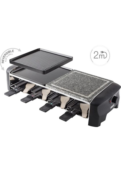 Princess, Raclette 8 Stone ve Grill Parti, 1300 Watt