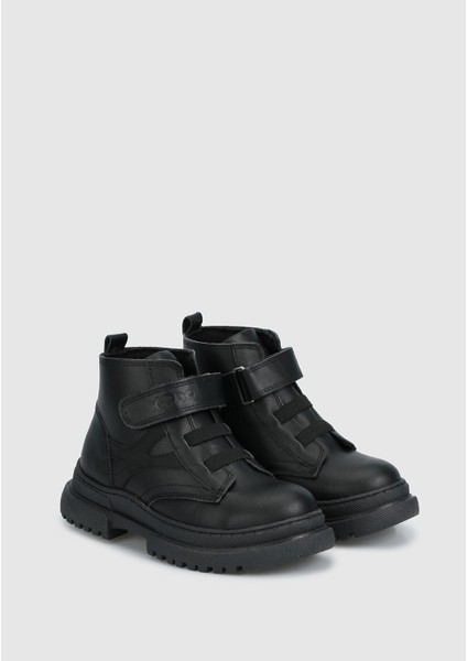 Siyah Deri Erkek Çocuk Bot fiyatları