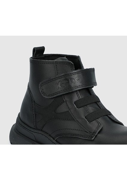 Siyah Deri Erkek Çocuk Bot indirimleri