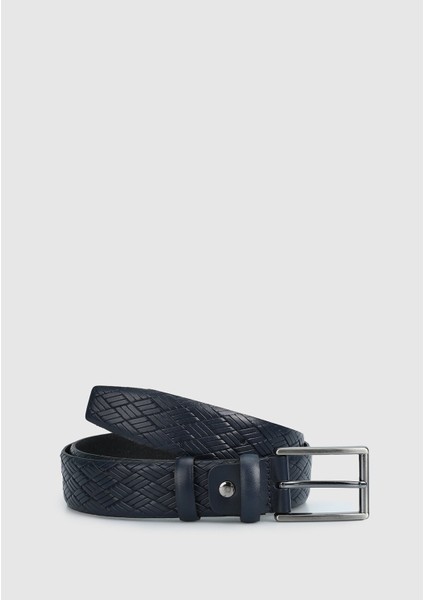 Lacivert 009 Erkek Deri Kemer