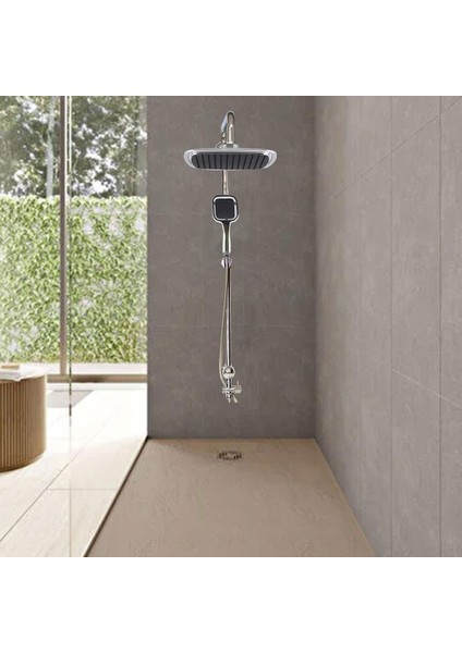 Robot Tepe Duş Seti Takımı Shower Yağmurlama Kare Banyo Masaj Duş Başlığı Sistemi Siyah Krom fırsatları