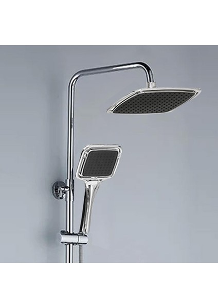 Robot Tepe Duş Seti Takımı Shower Yağmurlama Kare Banyo Masaj Duş Başlığı Sistemi Siyah Krom indirimleri