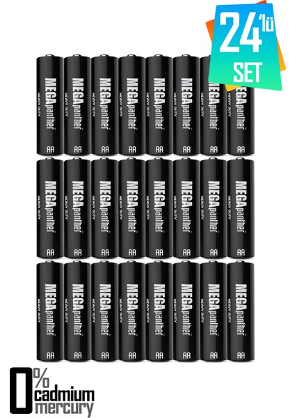 24LÜ Aa R6 Kalın Kalem Pil Saat Pili Zn-C 1.5V