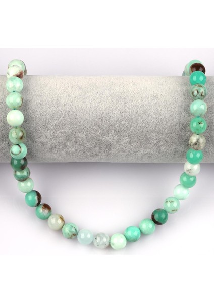 Krizopras Doğal Taş Dizi 10 mm Küre Kesim