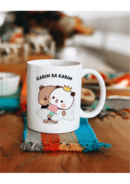 "karım Da Karım" ve "kocam Da Kocam" Baskılı Kupa Bardak Seti Ikili