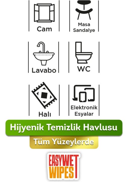 Easy Wet Wipes Yüzey Temizleme Havlusu (400 Yaprak) modelleri