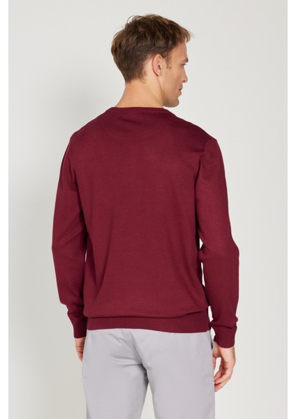 ALTINYILDIZ CLASSICS Erkek Bordo Standart Fit Normal Kesim Bisiklet Yaka Triko Kazak indirimleri