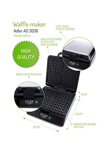 Waffle Makinesi 1300W indirimleri