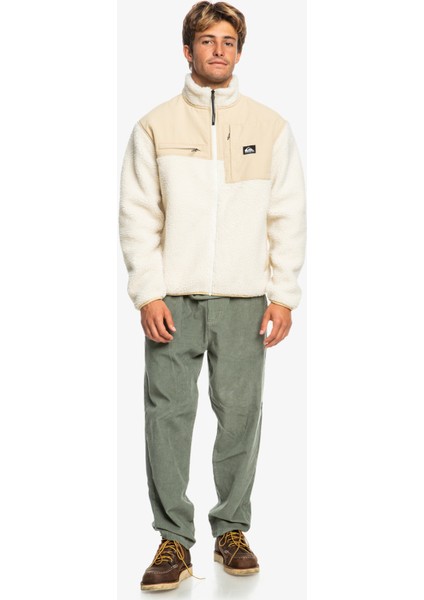 Krem Erkek Dik Yaka Polar Sweatshırt EQYFT04854 Shallow Water Fz indirimleri