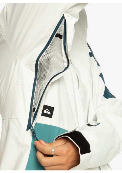 Beyaz Erkek Kapüşon Yaka Regular Fit Waterproof Kayak Montu EQYTJ03416 Radicalo Jk indirimleri