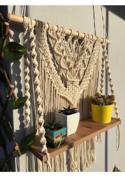 El Yapımı Makrome Raflı Duvar Süsü fiyatları