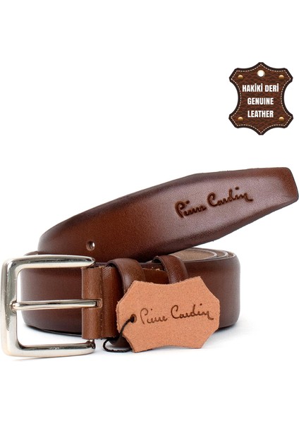 PC351 Erkek 3,5 cm Deri Kemer Kahverengi fiyatları