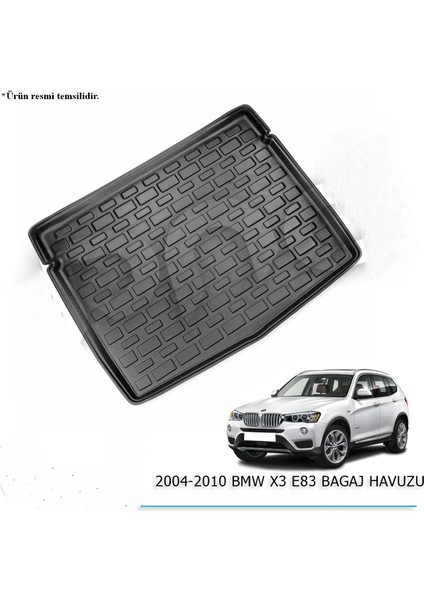 Araca Özel Havuz Bagaj Bmw X3 2004 -2010 E83 Bagaj Havuz Paspası / Havuz Bagaj