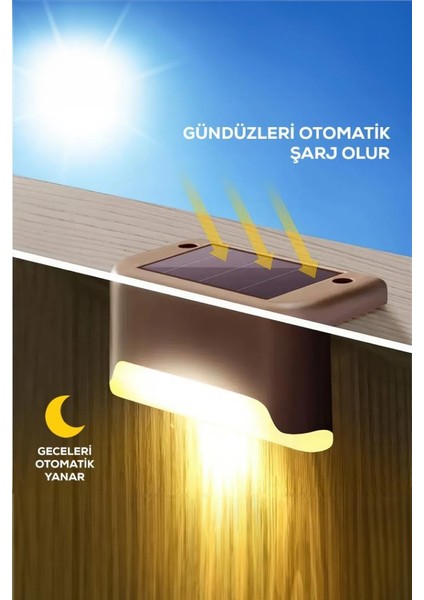 4 Adet Güneş Enerjili Mini LED Lamba