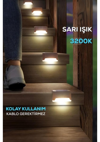 4 Adet Güneş Enerjili Mini LED Lamba