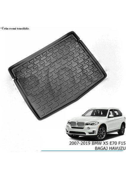 Araca Özel Bagaj Havuz Bmw X5 E70 F15 2007 - 2019 Bagaj Havuzlu Paspas / Havuz Bagaj