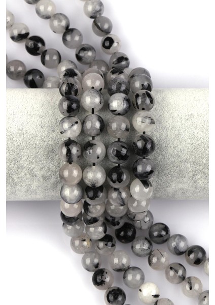 Rutil Kuvars Doğal Taş Dizi 10 mm Küre Kesim