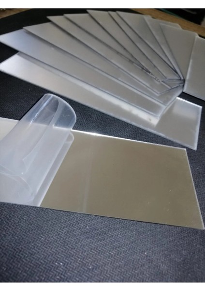 Ayna Dekoratif Tuğla Desenli Gümüş Pleksi 10 Adet 5X20CM Kendinden Yapışkanlı ) fırsatları