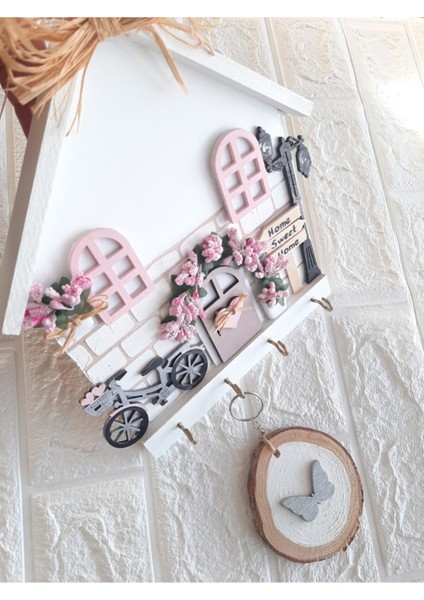 Psacraft Çeyizlik Soft Pudra Pencereli 23 x 25 Ahşap Mdf Anahtarlık Askısı modelleri