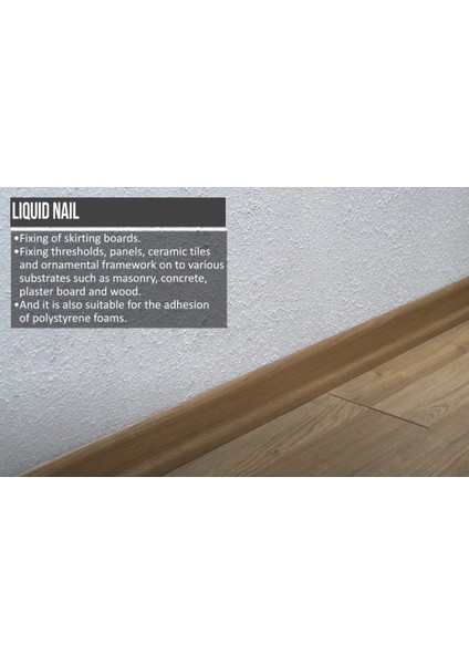 Strafor Süpürgelik Montaj Yapıştırıcı Sıvı Çivi 300 Ml. - 1 Adet modelleri