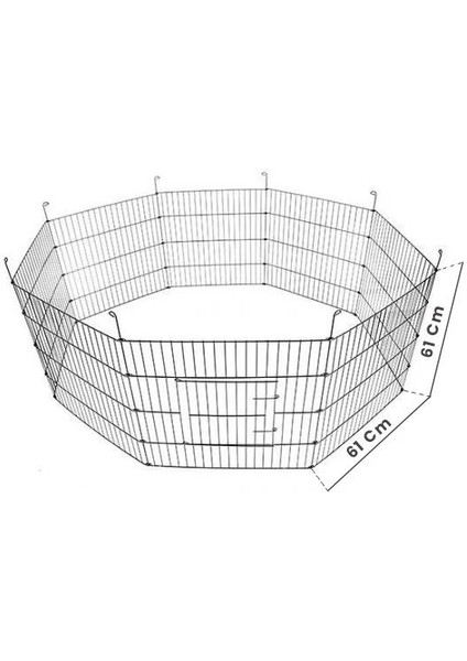 Kedi ve Köpekler Için Panel Çit 61 x 61 cm 8 Parça