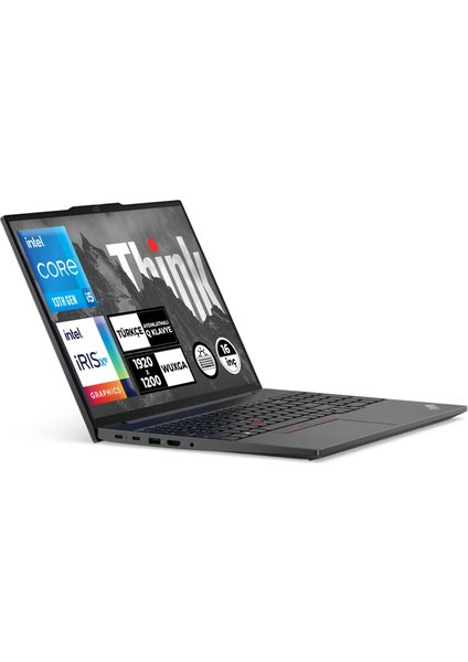 Thinkpad E16 Gen 1 Intel Core I5-1335U 16GB 512GB SSD 16" Wuxga Freedos Taşınabilir Bilgisayar 21JQS1TTZX