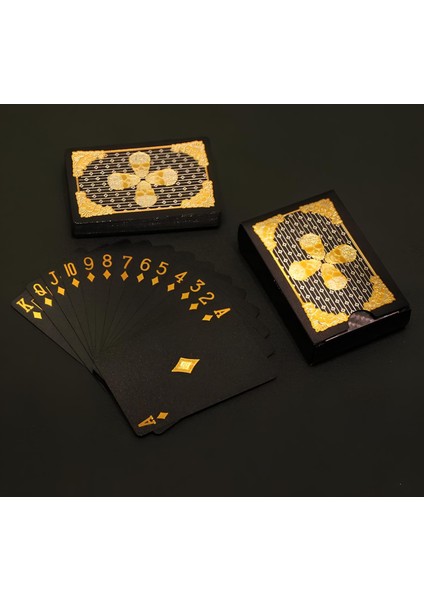 Gold Siyah Kurukafa Iskambil Kağıdı Plastik Su Geçirmez Oyun Kağıdı CIN499 fiyatları