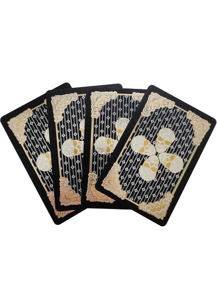 Gold Siyah Kurukafa Iskambil Kağıdı Plastik Su Geçirmez Oyun Kağıdı CIN499 modelleri