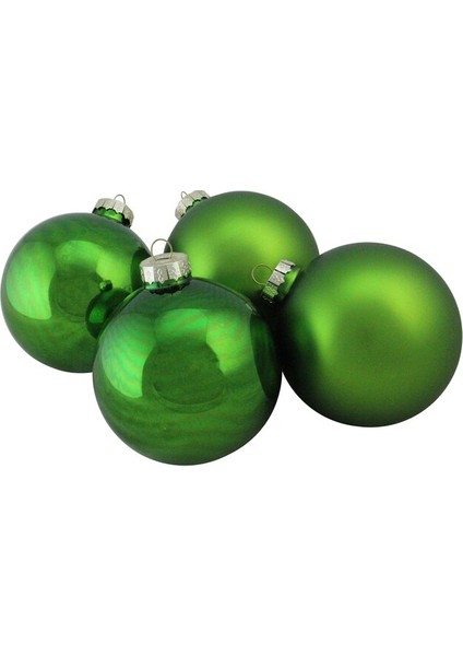 Vıp Deluxe 12 Adet 5 cm Mat Parlak Koyu Yeşil Top Süsler Yılbaşı Ağacı Süsleri Noel Ağacı Süsleri