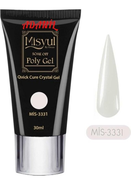 Misyul Profesyonel 30 ml Beyaz Poly Gel 3331 Akrilik Jel