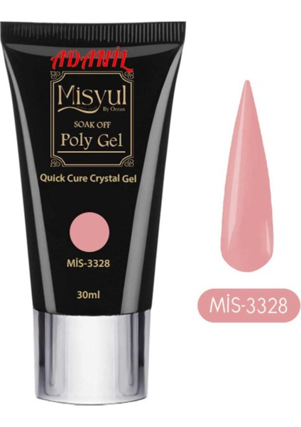 Misyul Profesyonel 30 ml Koyu Nude Poly Gel 3328 Akrilik Jel