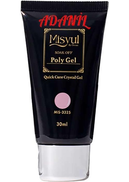 Misyul Profesyonel 30 ml Açık Pembe Poly Gel 3325 Akrilik Jel