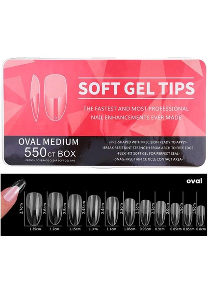 Yeni Nesil Medium Oval Jel Tips Kolay Kullanım Hızlı Işlem 550 Adet