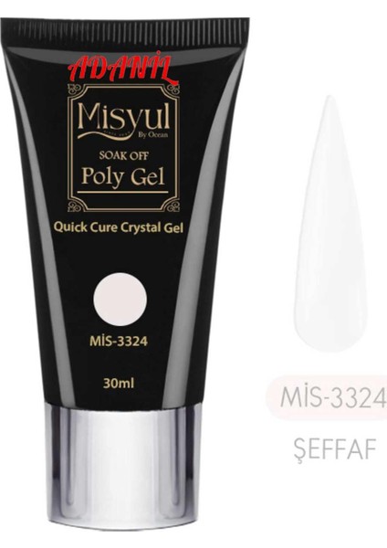 Misyul Profesyonel 30 ml Şeffaf Poly Gel 3324 Akrilik Jel