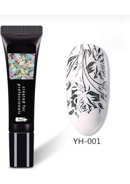 Siyah Stamp Boyası YH-001 Nail Art Stamper Boyası Siyah