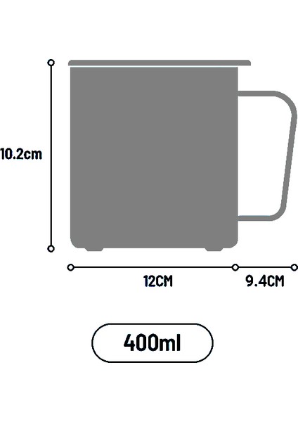 Silviya Mug Vakumlu Paslanmaz Çift Duvarlı Termal Kapaklı 400ML
